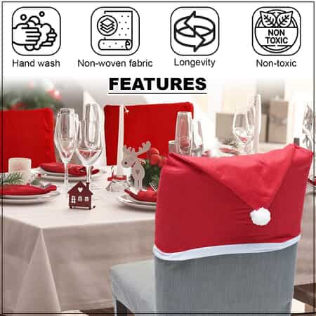 Set of 6 Pieces Red Chair Cover image number 2