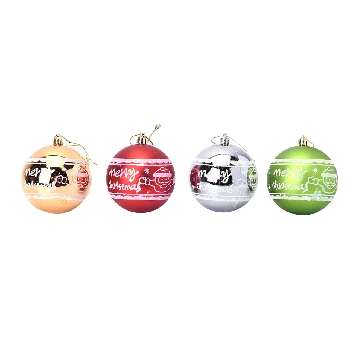 12 Pieces of Christmas Tree Decoration Balls (3.15') in Gift Box - Orange image number 2