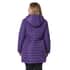 Passage Plum Purple Long Puffer Coat with Hood (S, 100% Polyester) image number 1