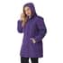 Passage Plum Purple Long Puffer Coat with Hood (S, 100% Polyester) image number 2