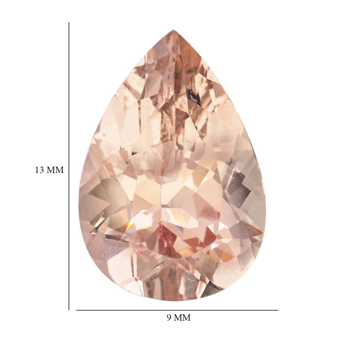 AAAA Marropino Morganite (Pear 13x9 mm) 3.35 ctw image number 3