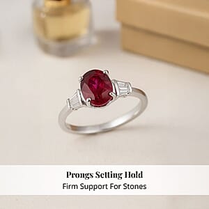 Rhapsody AAAA Rubellite and Diamond E-F VS 2.25 ctw Ring in 950 Platinum (Size 7.0) 6.21 Grams