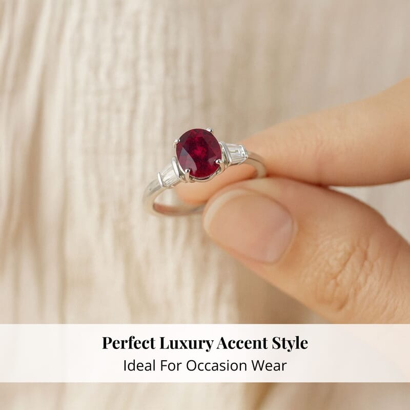 Rhapsody AAAA Rubellite and Diamond E-F VS 2.25 ctw Ring in 950 Platinum (Size 7.0) 6.21 Grams