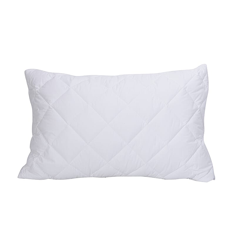 Homesmart White Microfiber Quilted Pillow with Removable Cotton Cover and Magnet - Queen