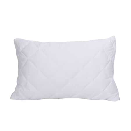 Homesmart White Microfiber Quilted Pillow with Removable Cotton Cover and Magnet - Queen image number 0