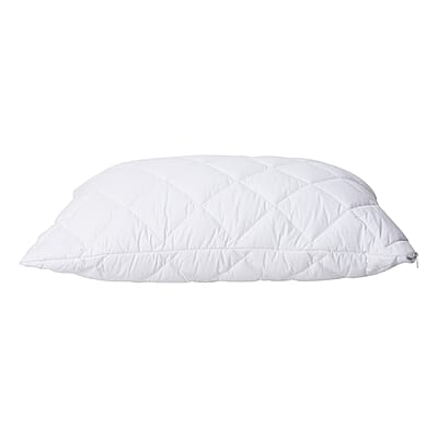 Homesmart White Microfiber Quilted Pillow with Removable Cotton Cover and Magnet - Queen