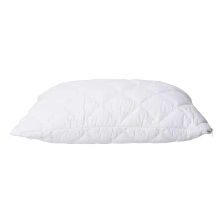 Homesmart White Microfiber Quilted Pillow with Removable Cotton Cover and Magnet - Queen image number 1