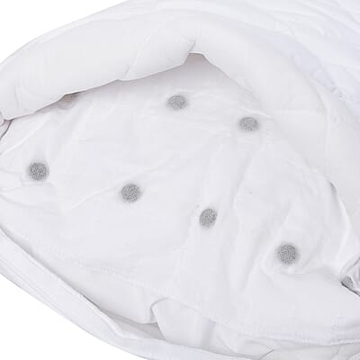 Homesmart White Microfiber Quilted Pillow with Removable Cotton Cover and Magnet - Queen