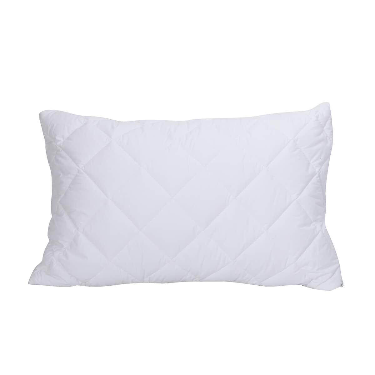 Homesmart White Microfiber Polyester Quilted Pillow with Removable Cotton Cover and Magnet - King image number 0