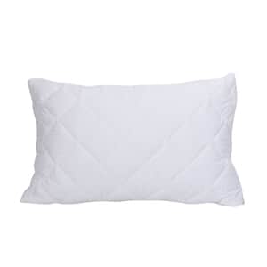 Homesmart White Microfiber Polyester Quilted Pillow with Removable Cotton Cover and Magnet - King