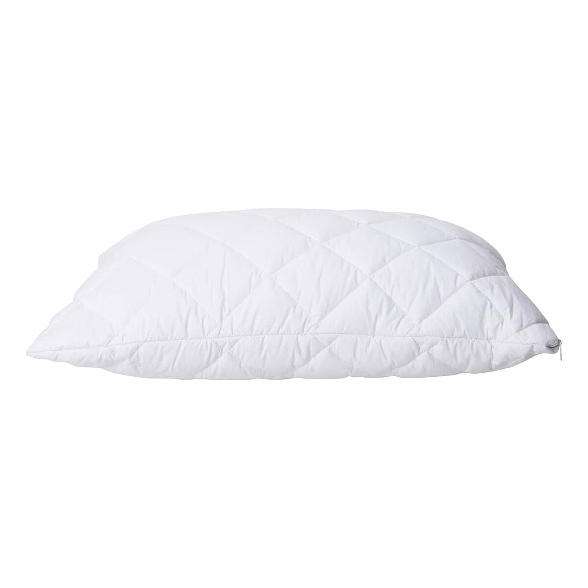 Homesmart White Microfiber Polyester Quilted Pillow with Removable Cotton Cover and Magnet - King image number 1