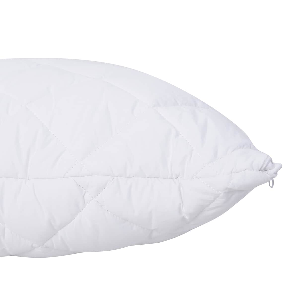 Homesmart White Microfiber Polyester Quilted Pillow with Removable Cotton Cover and Magnet - King image number 6
