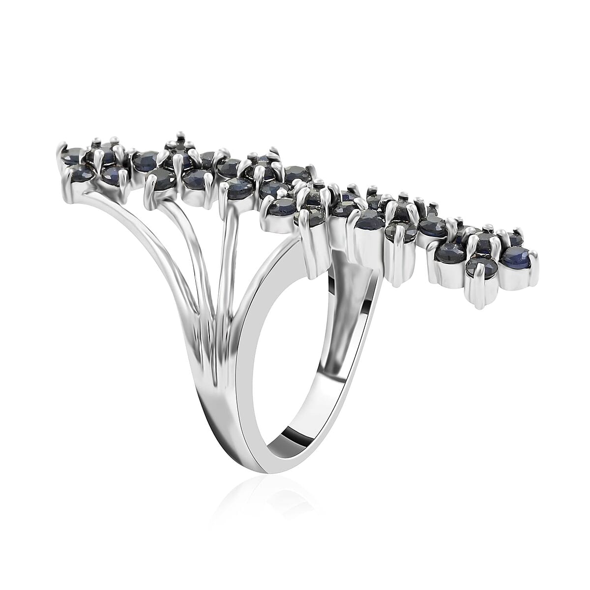 Madagascar Blue Sapphire (DF) Ring in Sterling Silver (Size 6.25) 2.50 ctw image number 3