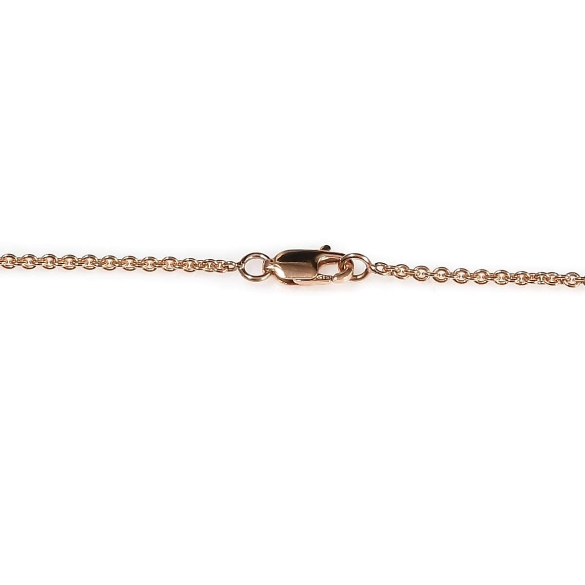 Artisan Crafted 14K Rose Gold Polki Diamond Necklace 32 Inches 8.36 Grams 6.00 ctw image number 3