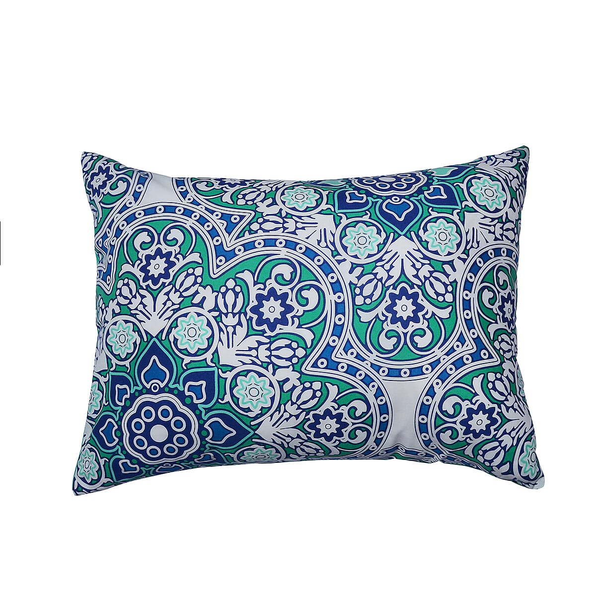 Curio Collection Teal 100% Cotton 5 Piece Tilework Comforter Set (Full/Queen) image number 2