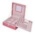 Pink Crocodile Skin Pattern 2 Layer Jewelry Box with Mirror & Lock , Jewelry Storage Box for Women , Jewelry Case , Jewelry Organizer image number 4