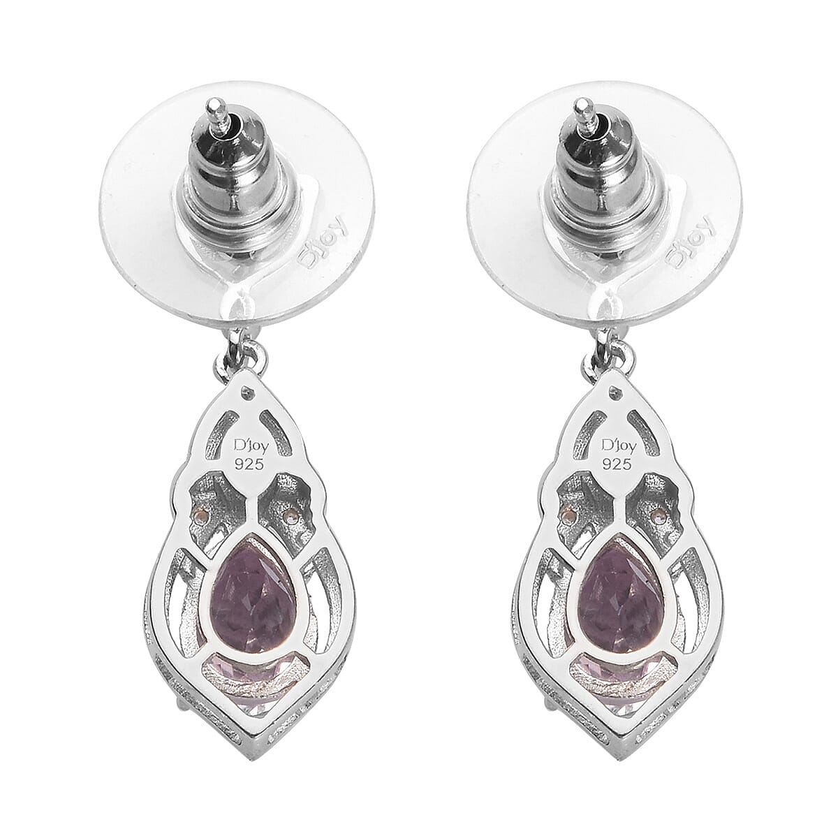 3.75 ctw Martha Rocha Kunzite and Multi Gemstone Earrings in Platinum Over Sterling Silver