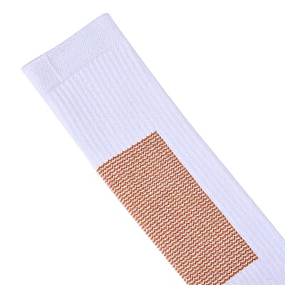 La Marey Set of 4 Pairs White 5% Copper Nylon and 95% Spandex Copper Fit Socks (S/M)