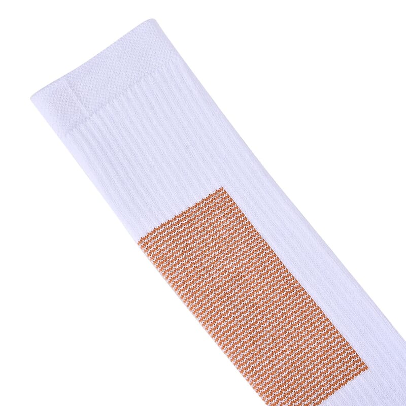 La Marey Set of 4 Pairs Knee Length Copper Infused Compression Socks - White (S/M)