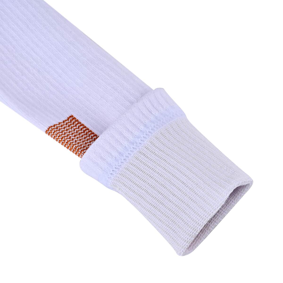 Set of 4 Pairs White 5% Copper Nylon and 95% Spandex Copper Fit Socks (S/M) image number 4