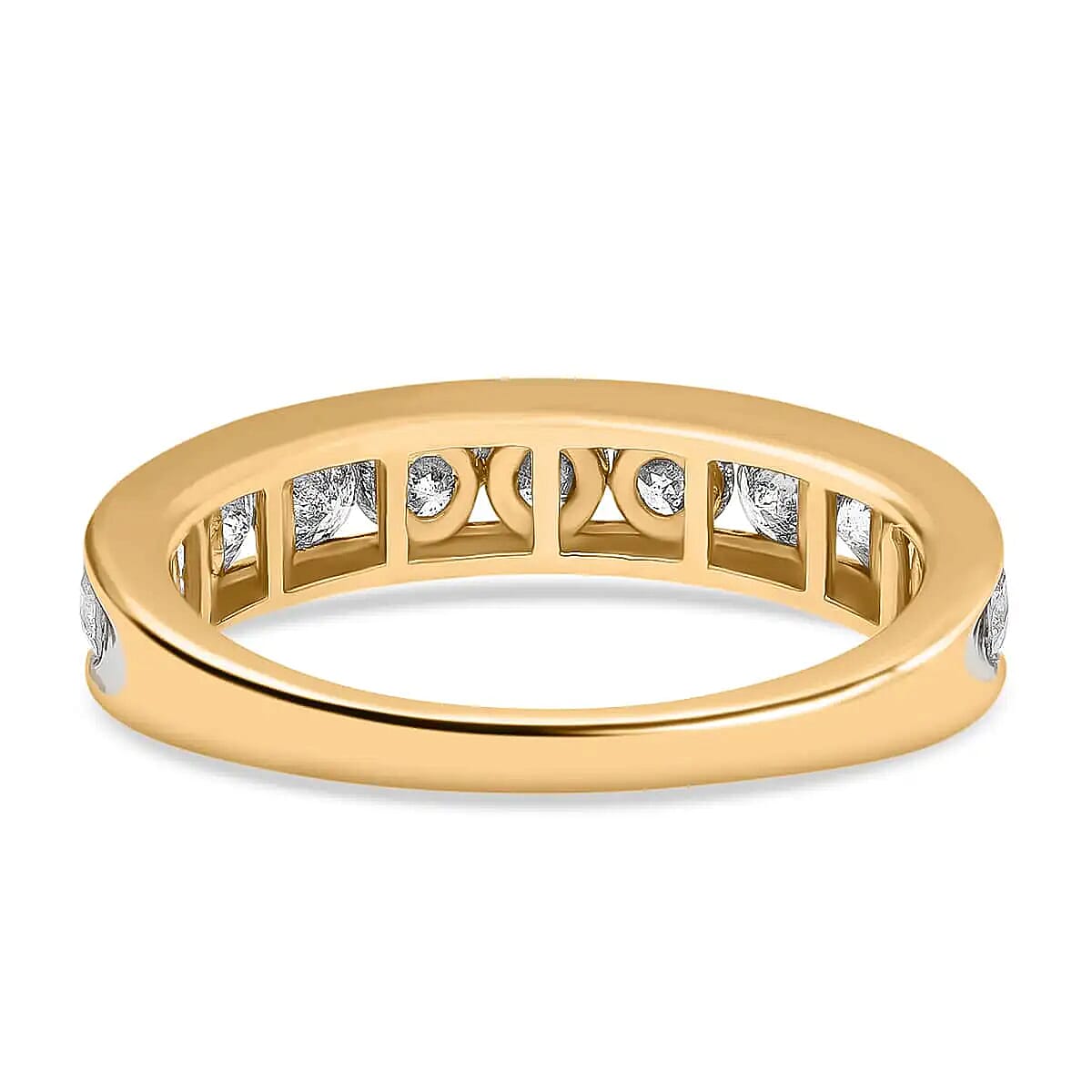 SGL Certified G-H I3 Diamond Band 1.50 ctw Ring, Diamond Ring, 10K Yellow Gold Ring, Gold Band Ring, Gold Wedding Band, Diamond Wedding Ring 3.05 Grams (Size 5.00)