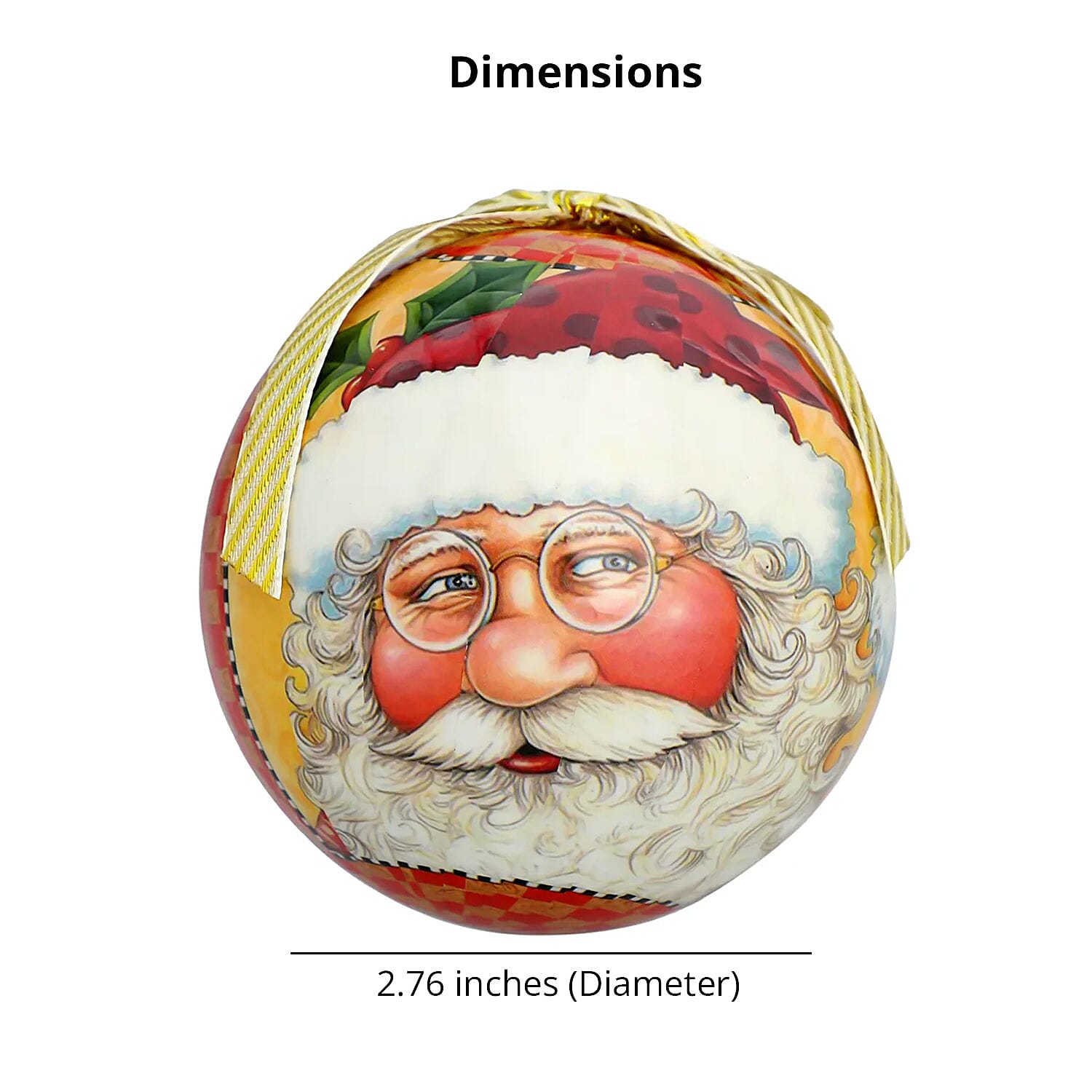 Set of 14pcs Golden Christmas Decoration Balls and Ribbon