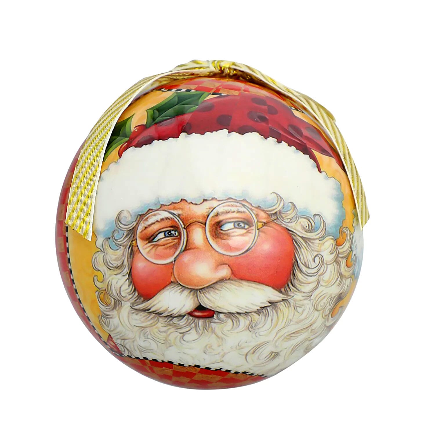 Set of 14pcs Golden Christmas Decoration Balls and Ribbon