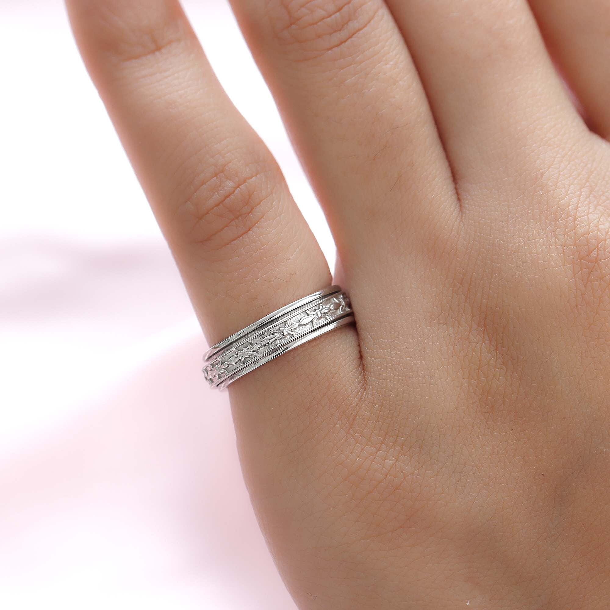 D'Joy Spinner Ring in Sterling Silver (Size 5.0) 4 Grams