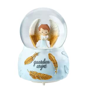 Christmas Musical Snow Globe-Guardian Angel (6x4)