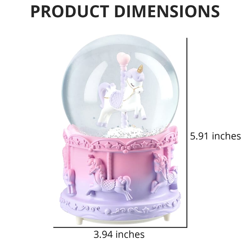 Christmas Musical Snow Globe-Sweet Dream Unicorn
