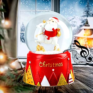 Christmas Musical Snow Globe-Santa's Coming To Town