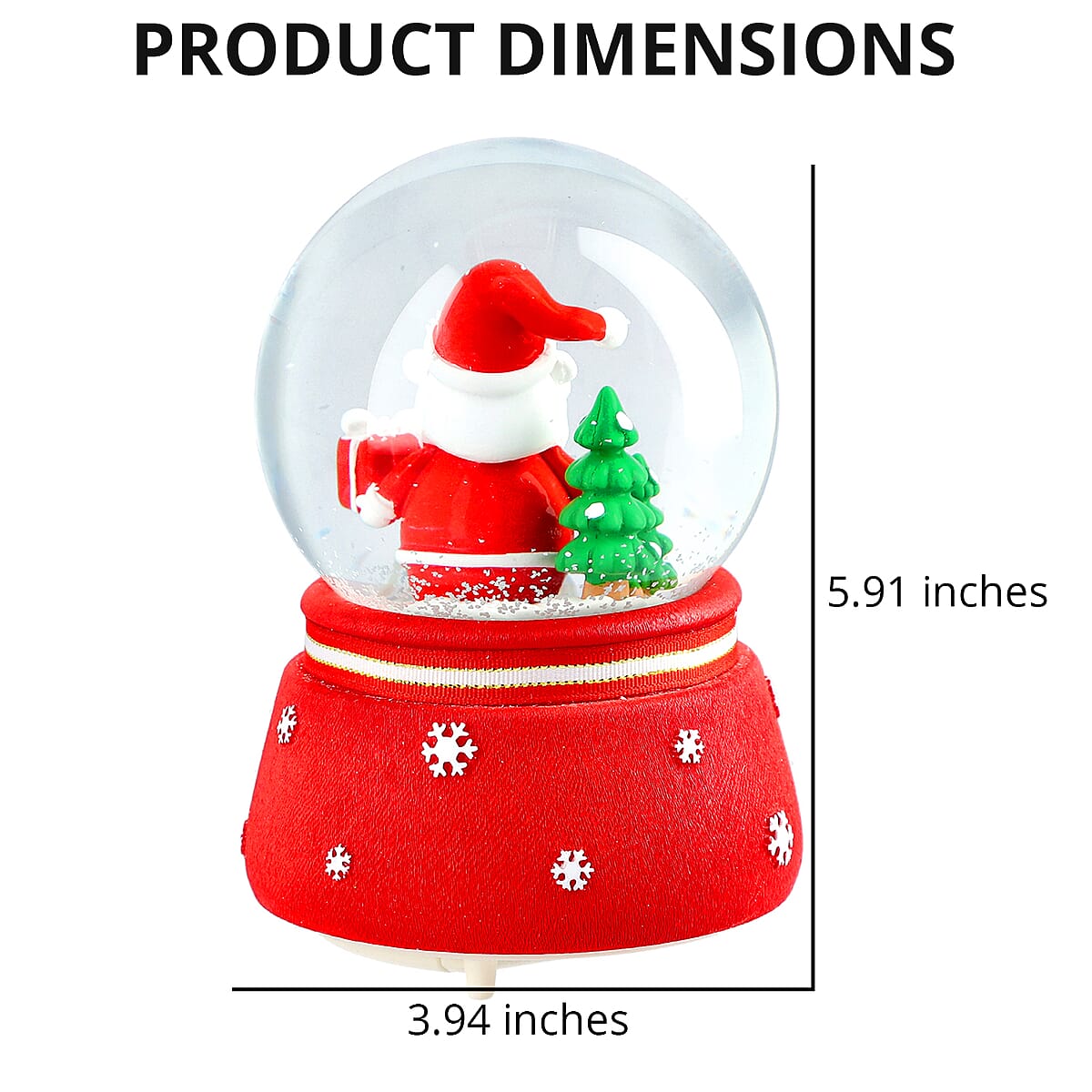 Christmas Musical Snow Globe-Santa's Gift image number 3