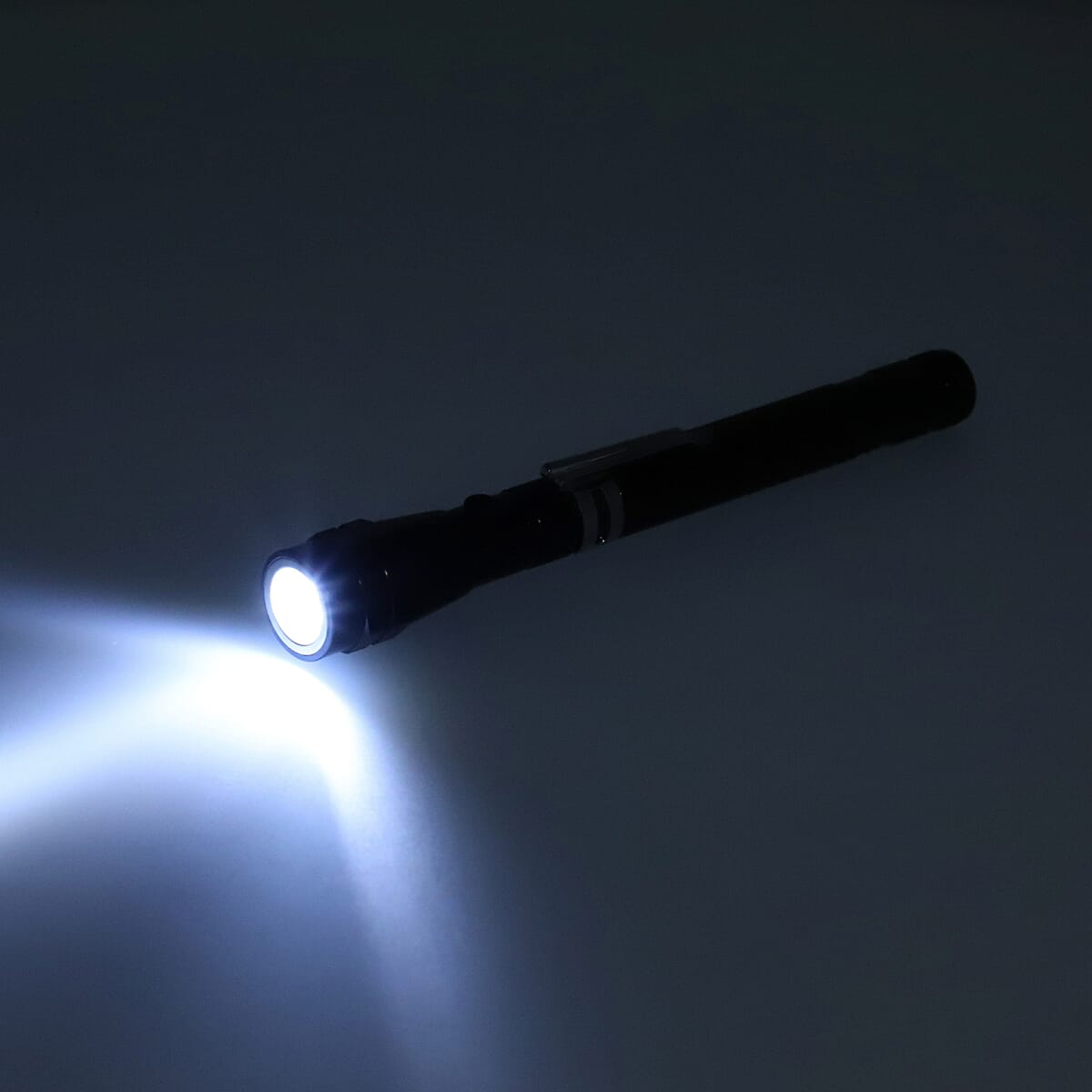 Set of 2 Black Aluminium 3 LED Flexible Flashlight (4xCR44 Included) image number 1