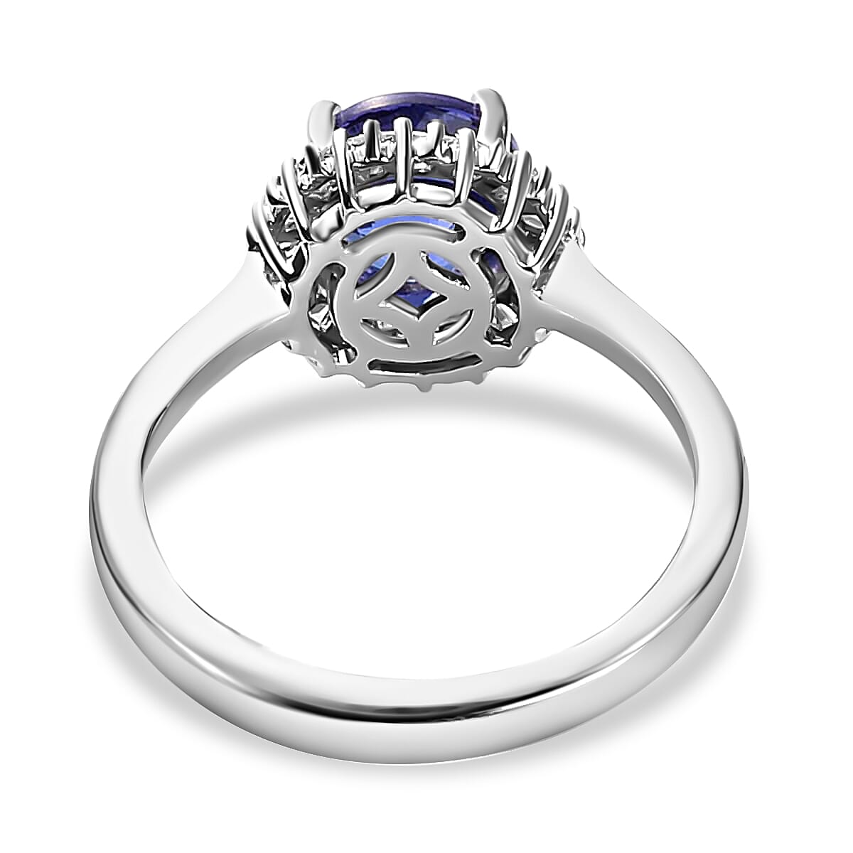 RHAPSODY 950 Platinum AAAA Tanzanite and E-F VS2 Diamond Ring 5 Grams 1.75 ctw image number 4