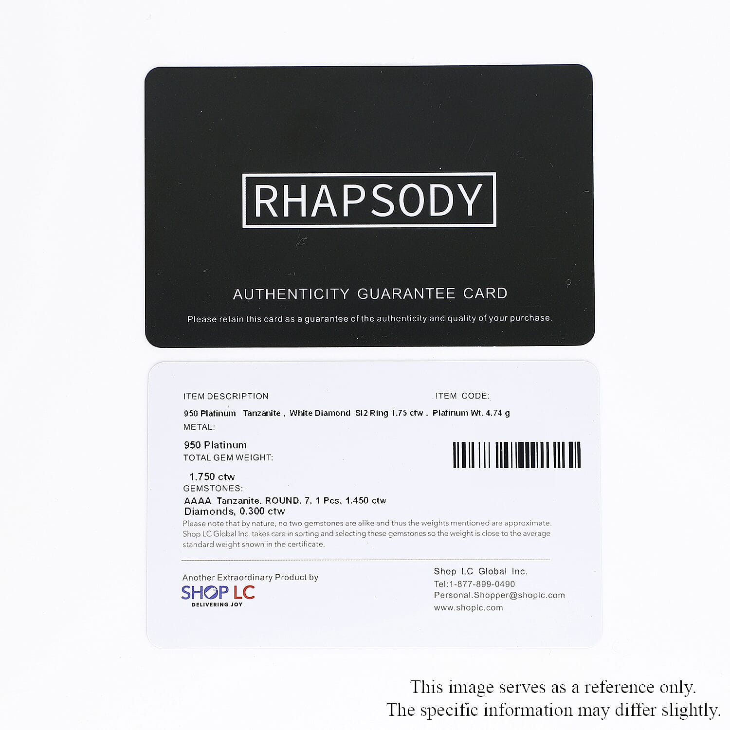 Rhapsody 1.75 ctw AAAA Tanzanite and Diamond E-F VS2 Ring in 950 Platinum with Appraised Certificate (Size 10.0) 5 Grams