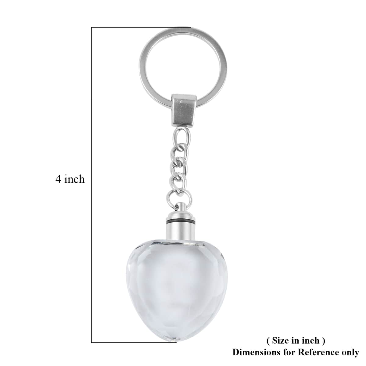 Set of 5 Crystal LED Heart Keychains (3xAG1 Battery included) image number 3