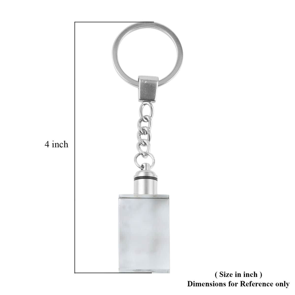 Set of 5 Crystal LED Rectangle Keychains (3xAG1 Battery included) image number 3