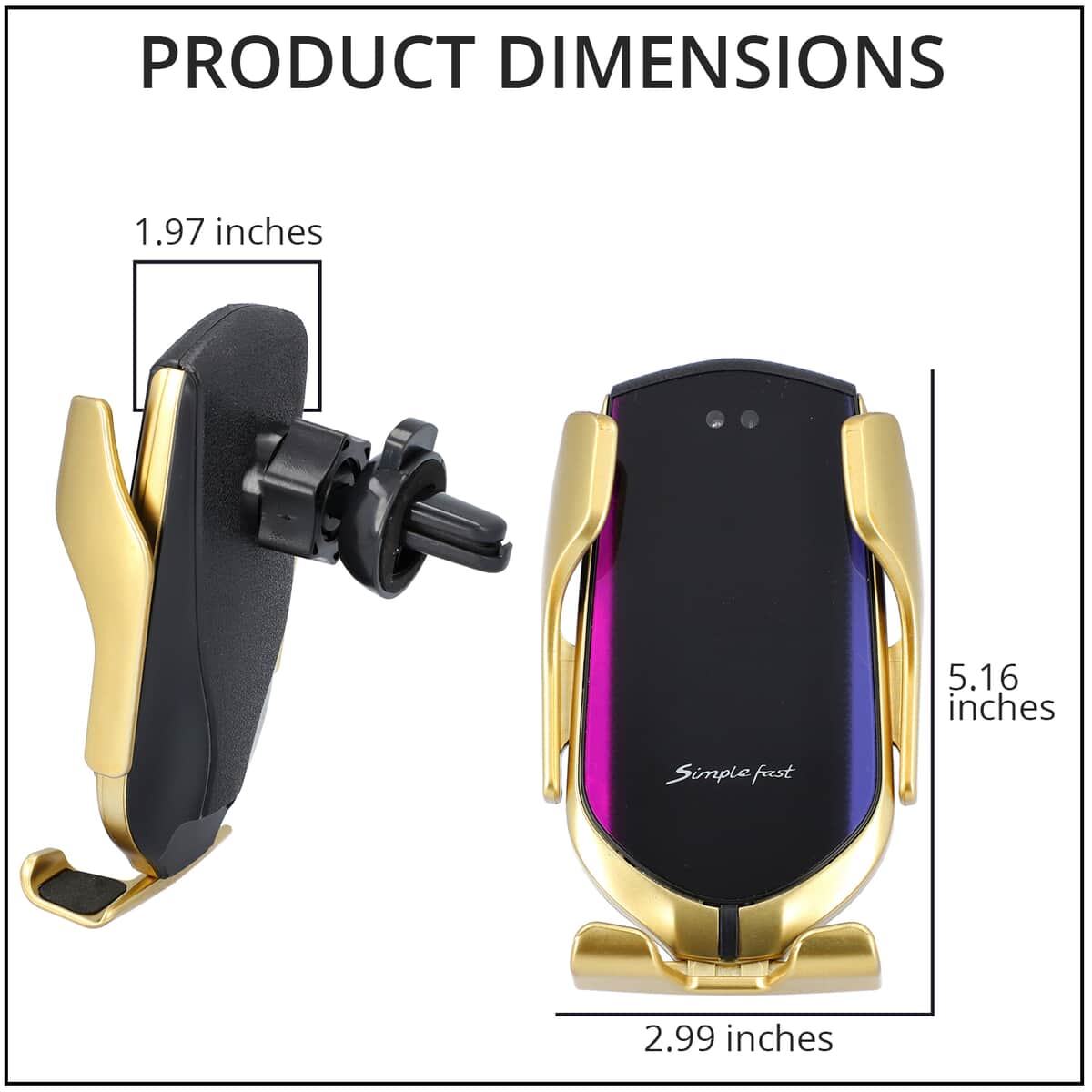 Gold Wireless Car Smartphone Charger image number 4
