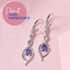 0.80 ctw Tanzanite Earrings in Platinum Over Sterling Silver image number 2