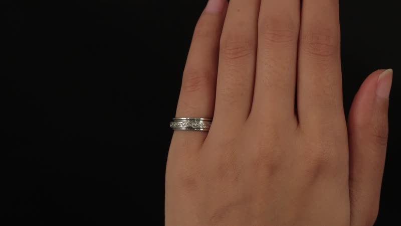 Sterling Silver Star Spinner Ring 4.60 Grams