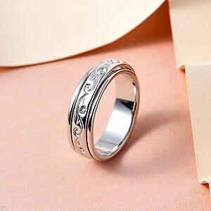 D'Joy Spinner Band Ring in Sterling Silver (Size 8.0) (4 Grams)