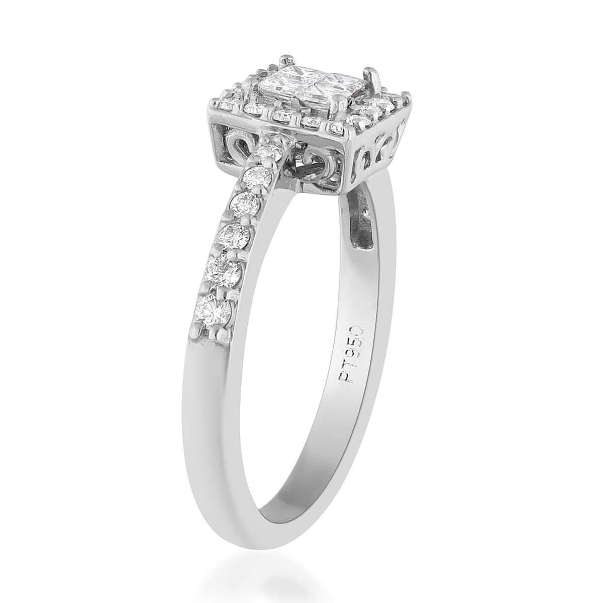RHAPSODY 950 Platinum IGI Certified Diamond E-F VS Ring with Appraised Certificate 4.77 Grams 0.50 ctw image number 3