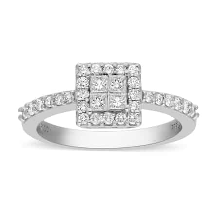 Rhapsody 950 Platinum E-F VS Diamond Ring (Size 7.0) 4.75 Grams 0.50 ctw image number 0