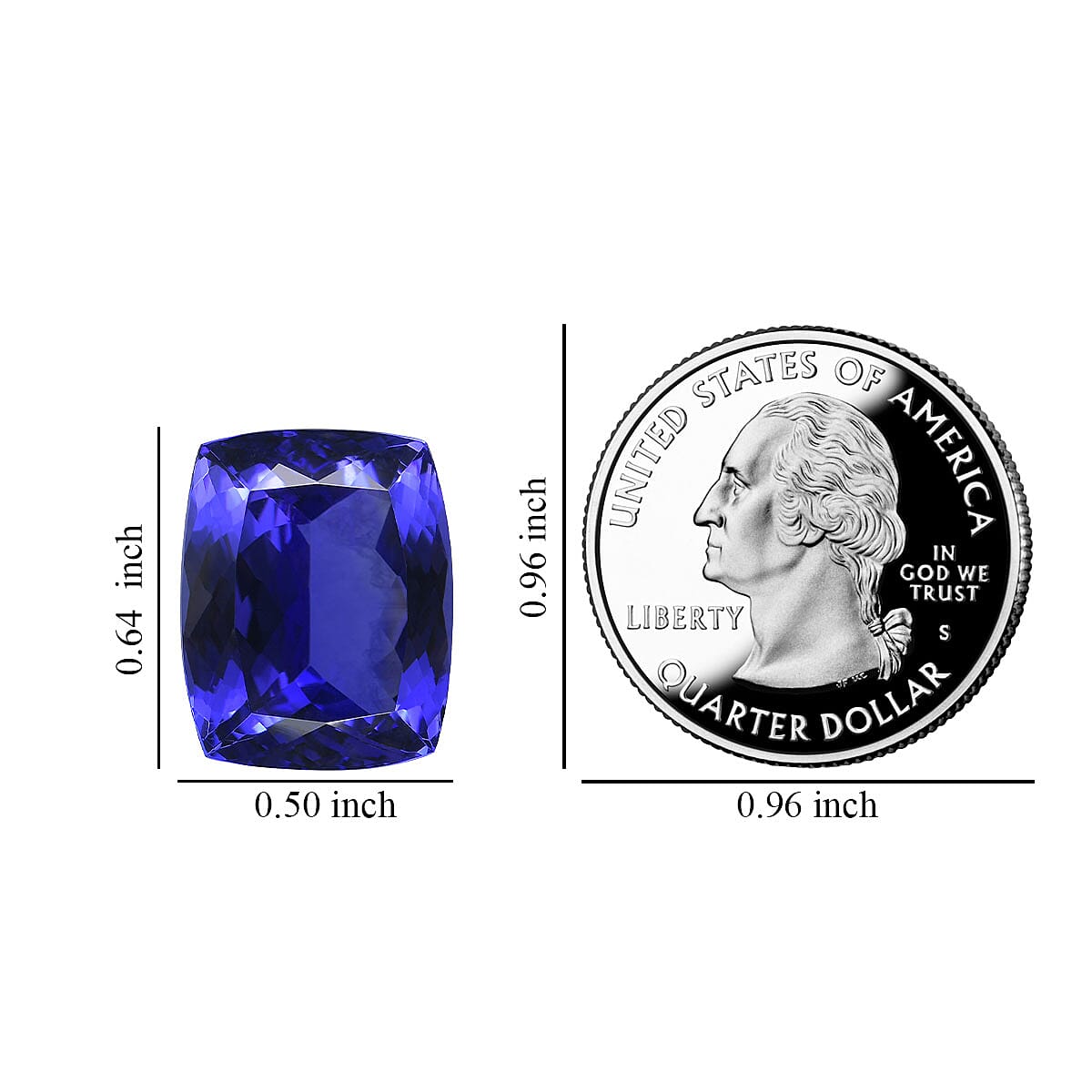 Certified and Appraised AAAA Tanzanite (Cush Free Size) 17.05 ctw | Loose Gem | Loose Gemstones | Loose Stones | Jewelry Stones image number 3