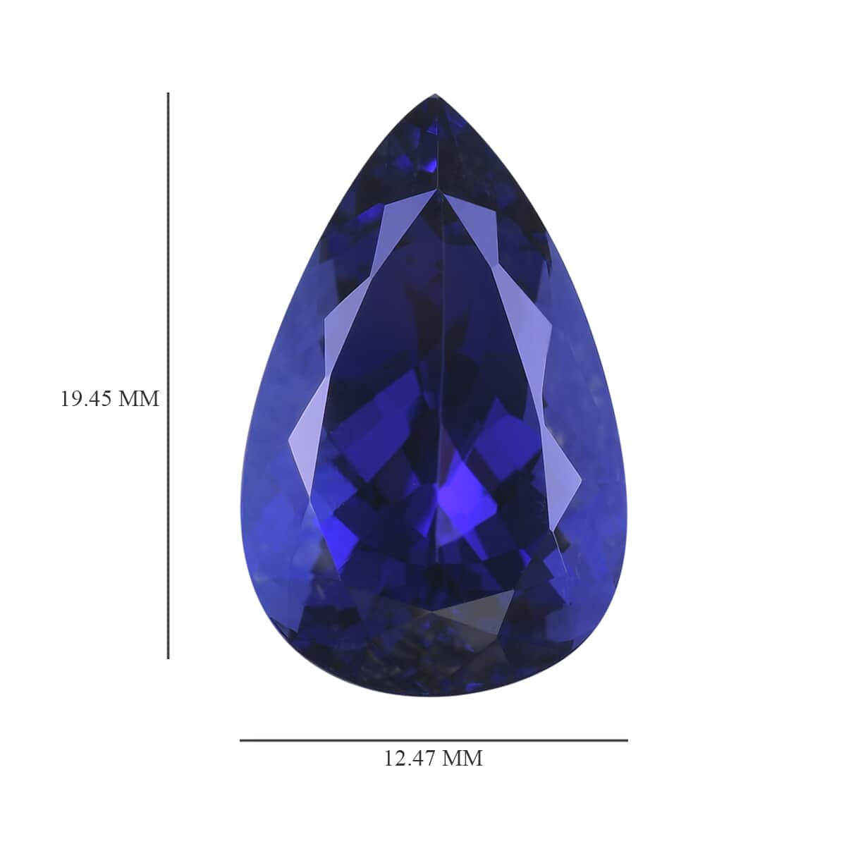 Certified and Appraised AAAA Tanzanite (Pear Free Size) 14.30 ctw image number 3