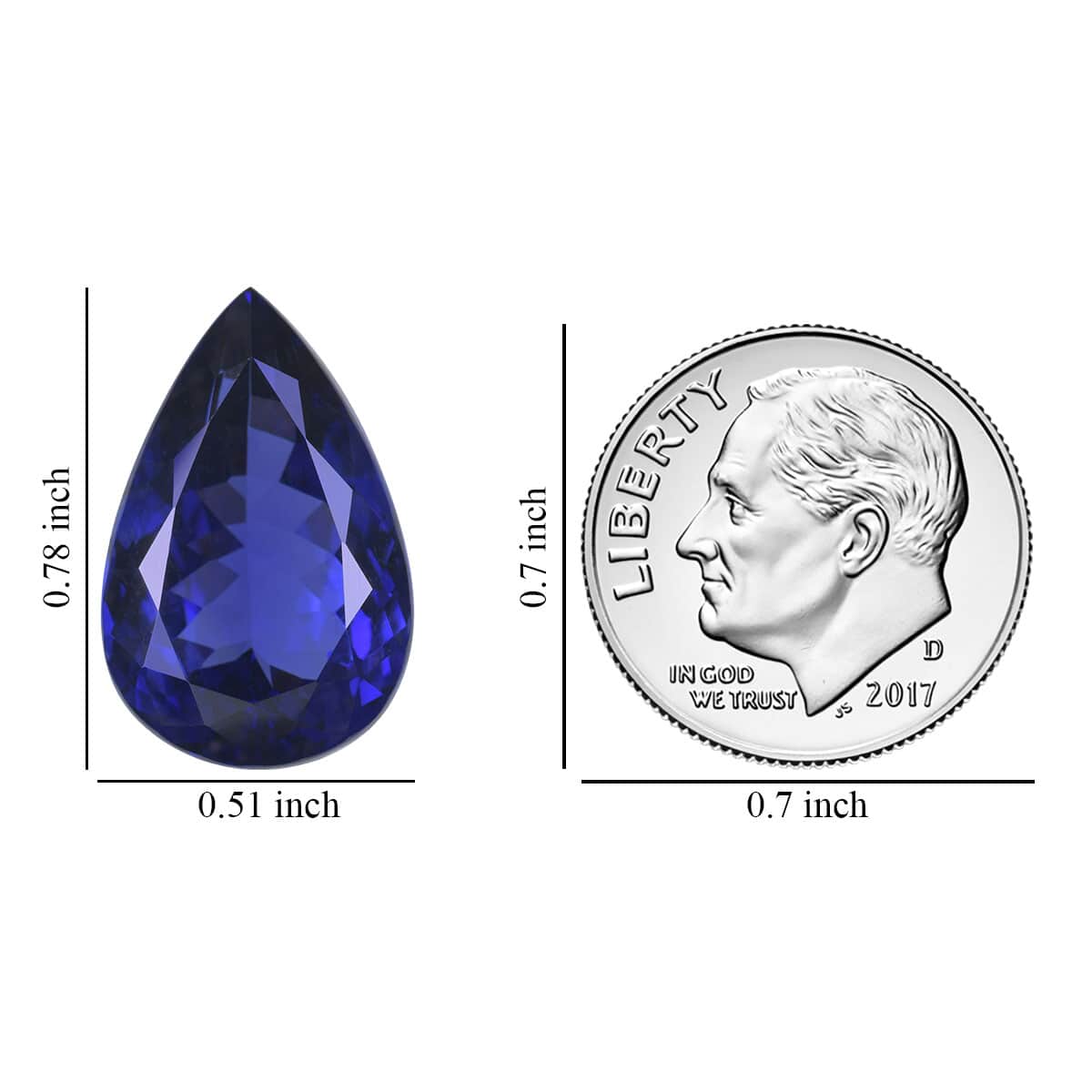 AAAA Tanzanite (Pear Free Size) 16.35 ctw image number 2