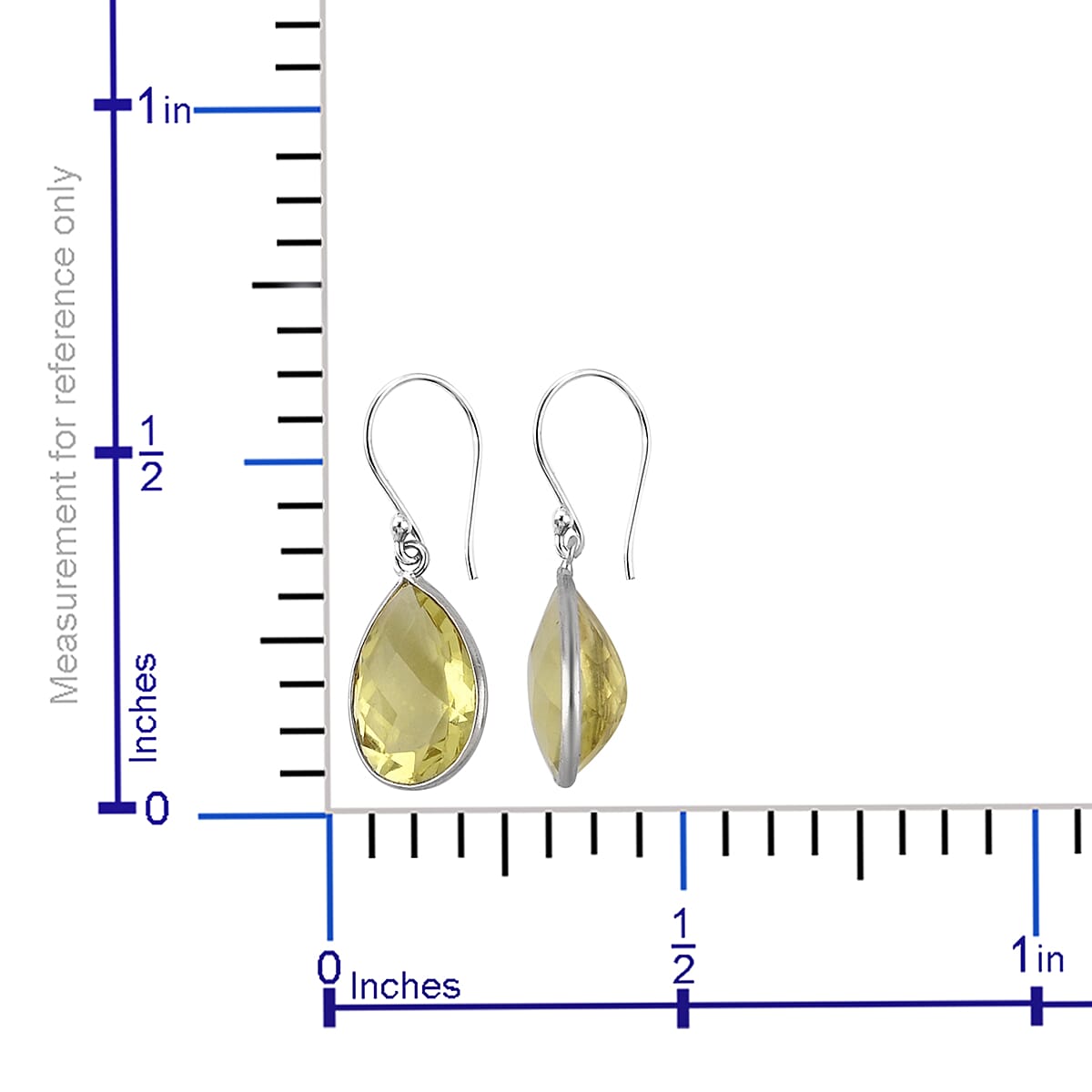 Brazilian Lemon Quartz Earrings in Sterling Silver 8.50 ctw