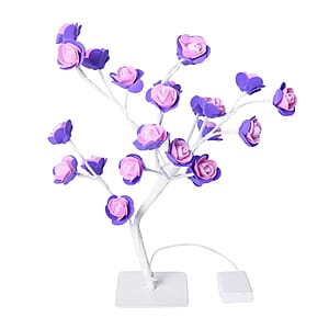 Homesmart Purple Multi Headed Rose Tree LED Light (3xAA Battery Not Included)