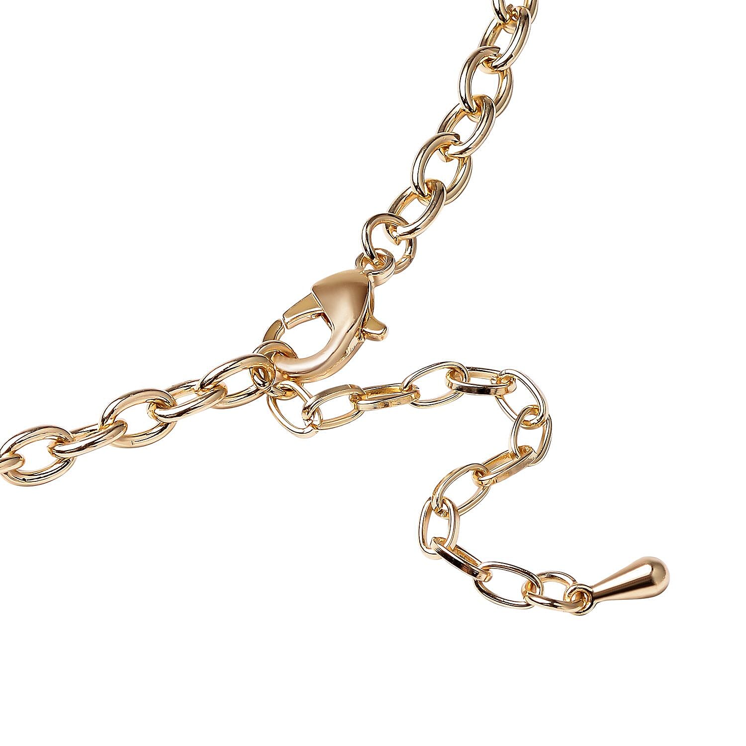 Enameled Heart Necklace 20-22 Inches in Goldtone