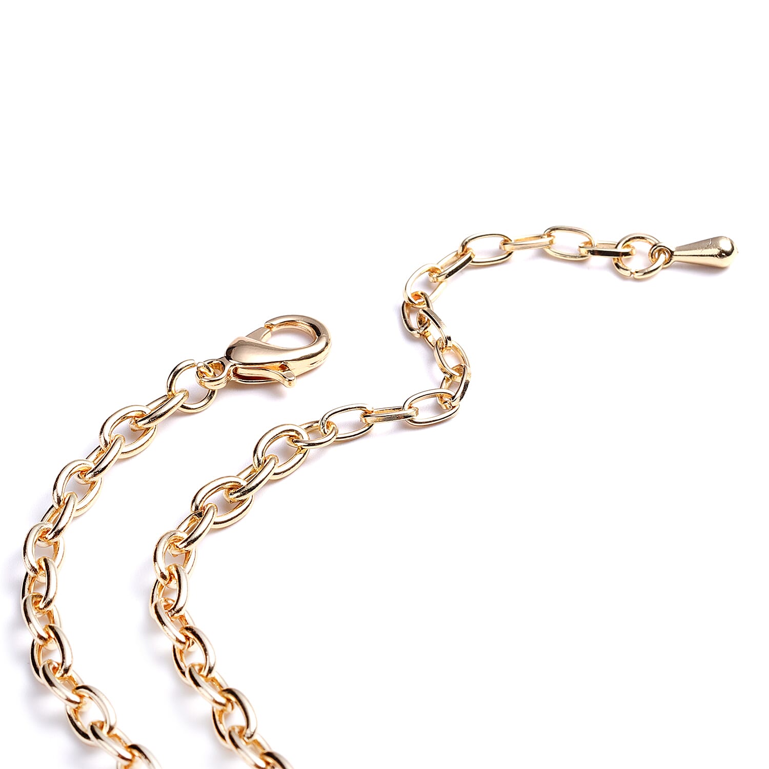 Enameled Leaf Necklace 20-22 Inches in Goldtone